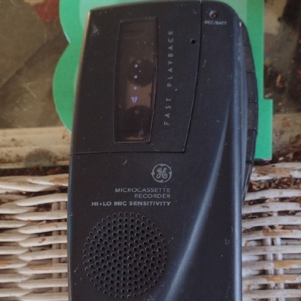 Black Microcassette Recorder